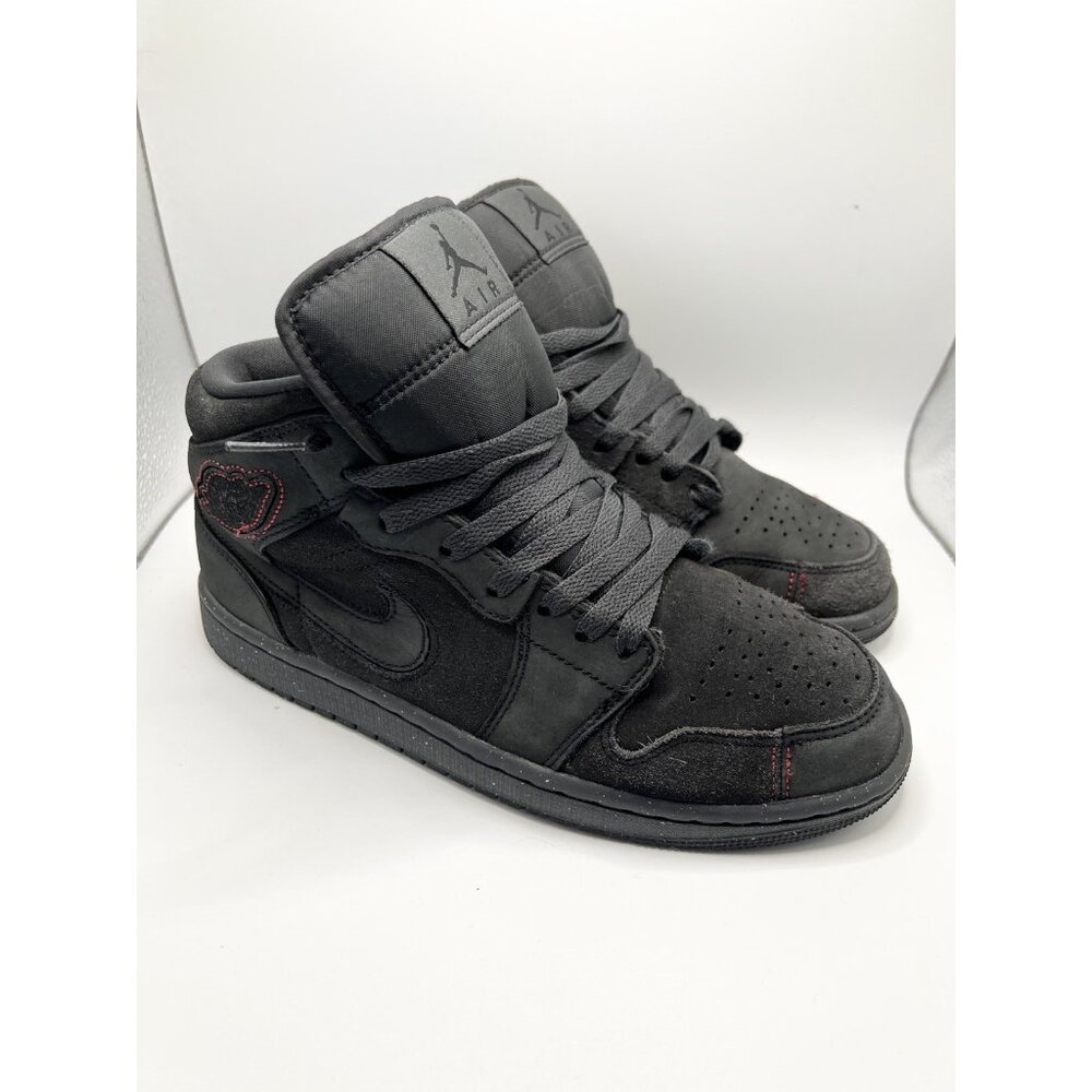 Air Jordan 1 Mid SE Craft Dark Smoke Red Sneakers Mens Size 7.5